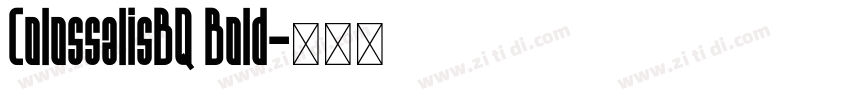 ColossalisBQ Bold字体转换